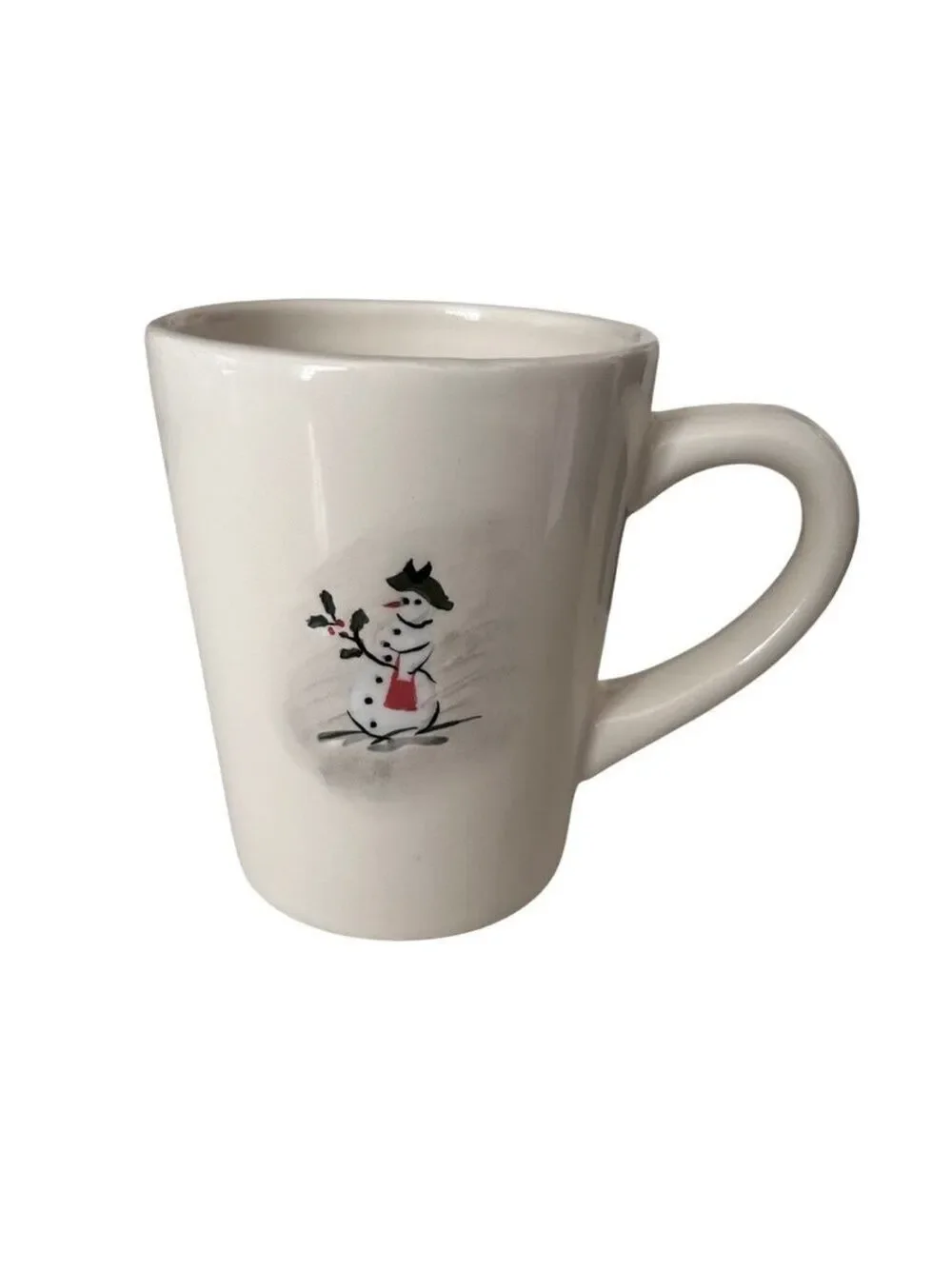 Williams Sonoma Holiday Snowman Holly Mug
